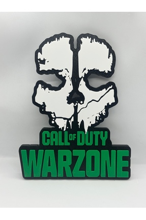GoKa 3D Craft COD:Warzone Ghost Logolu Premium Dekoratif Duvar Dekoru - Gamer...