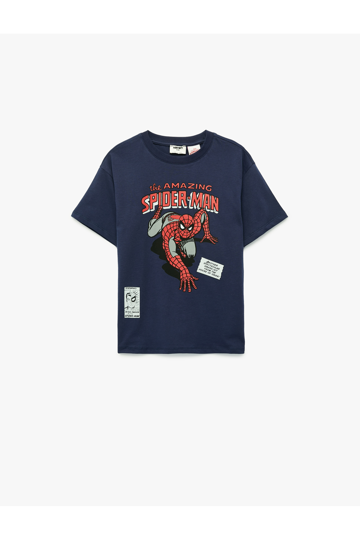 Koton Licensed Spider-Man Printed Crew Neck Short Sleeve Cotton T-Shirt
