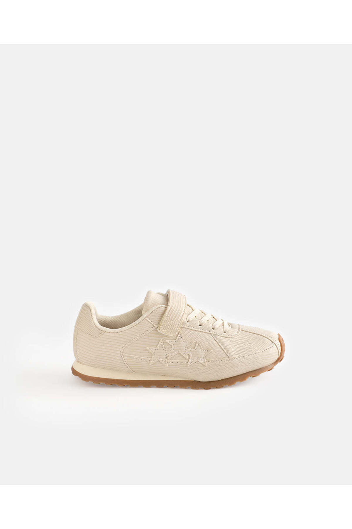 REDTAG Girls Beige Star Patch Sneakers