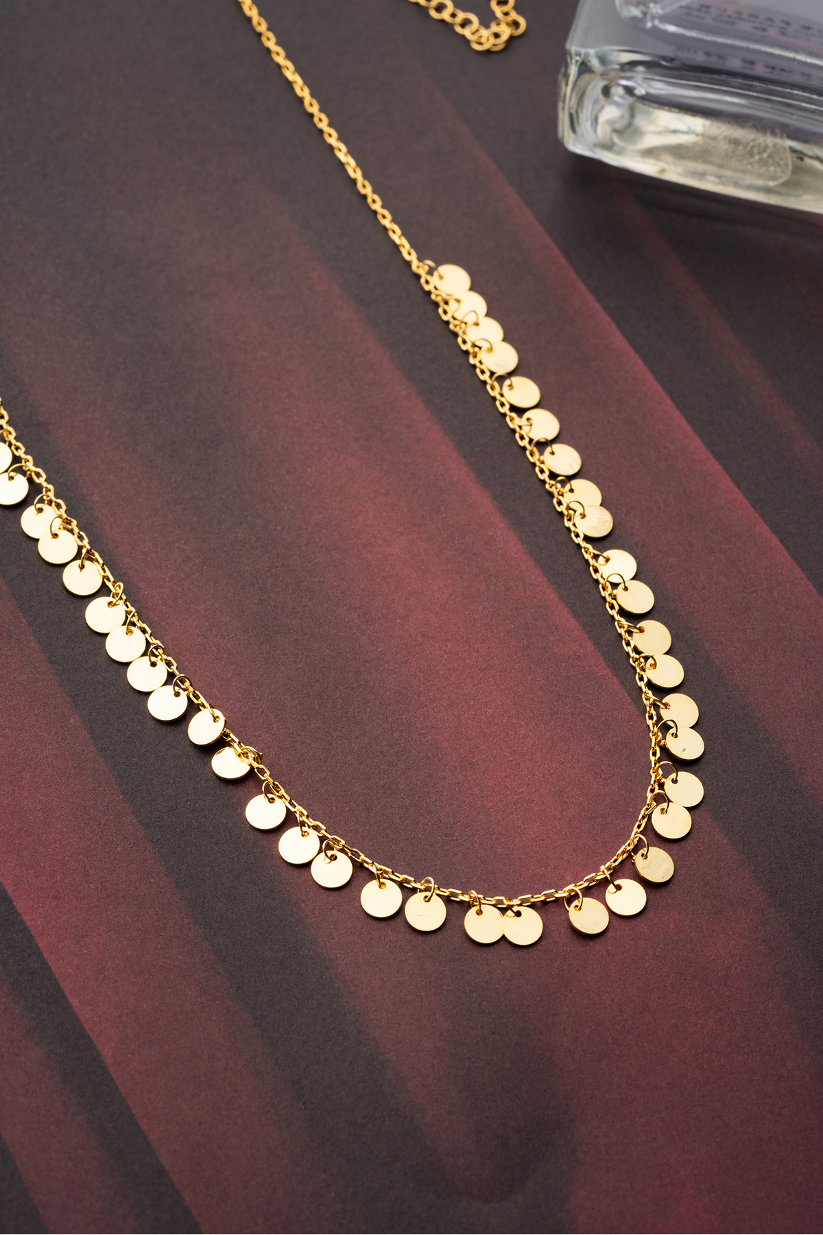 Silvano Jewelry 925 Ayar Gümüş Pullu Zincir Kolye görsel 4