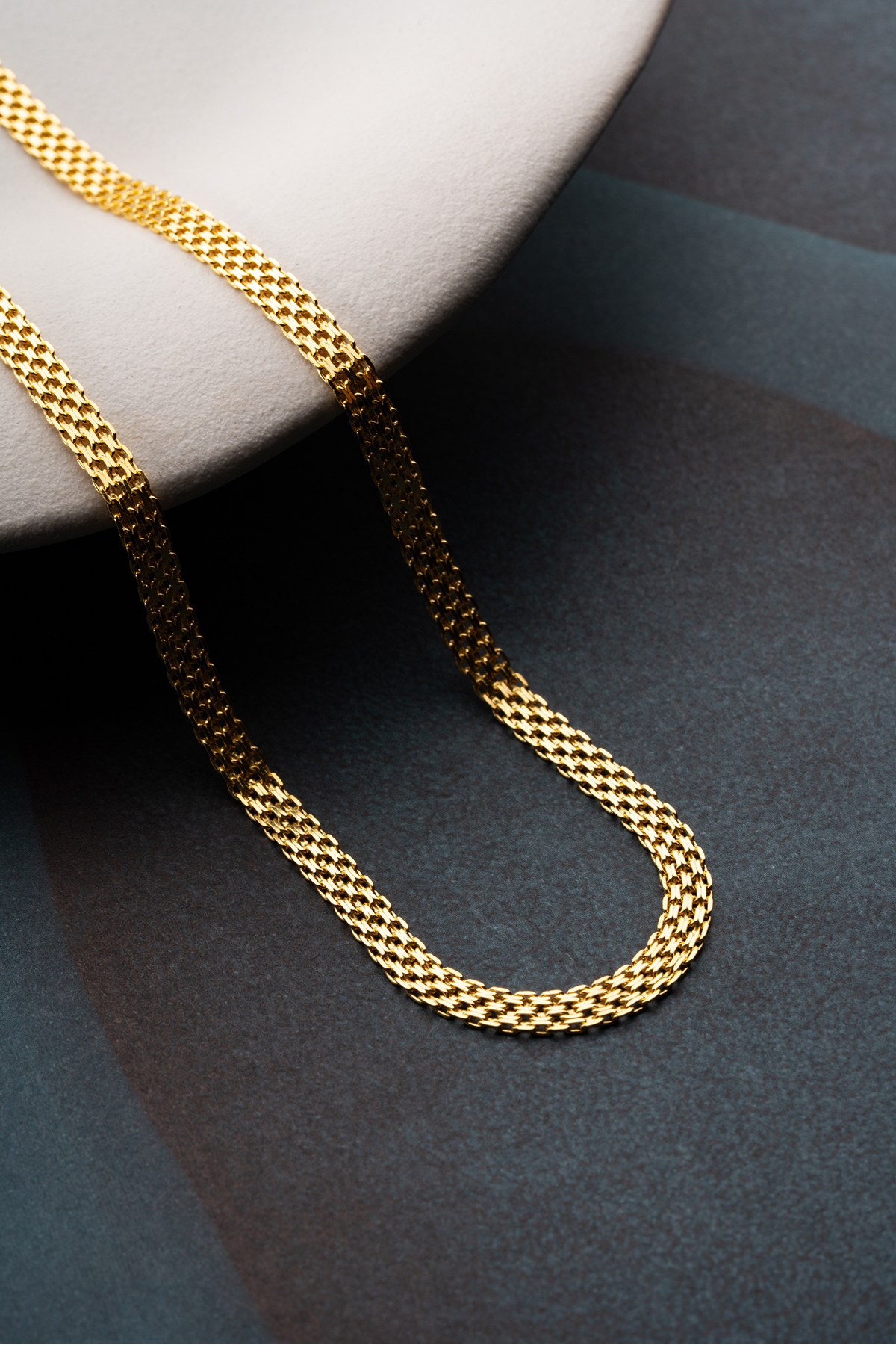 Silvano Jewelry 925 Ayar Gümüş Hasır Zincir Kolye görsel 5