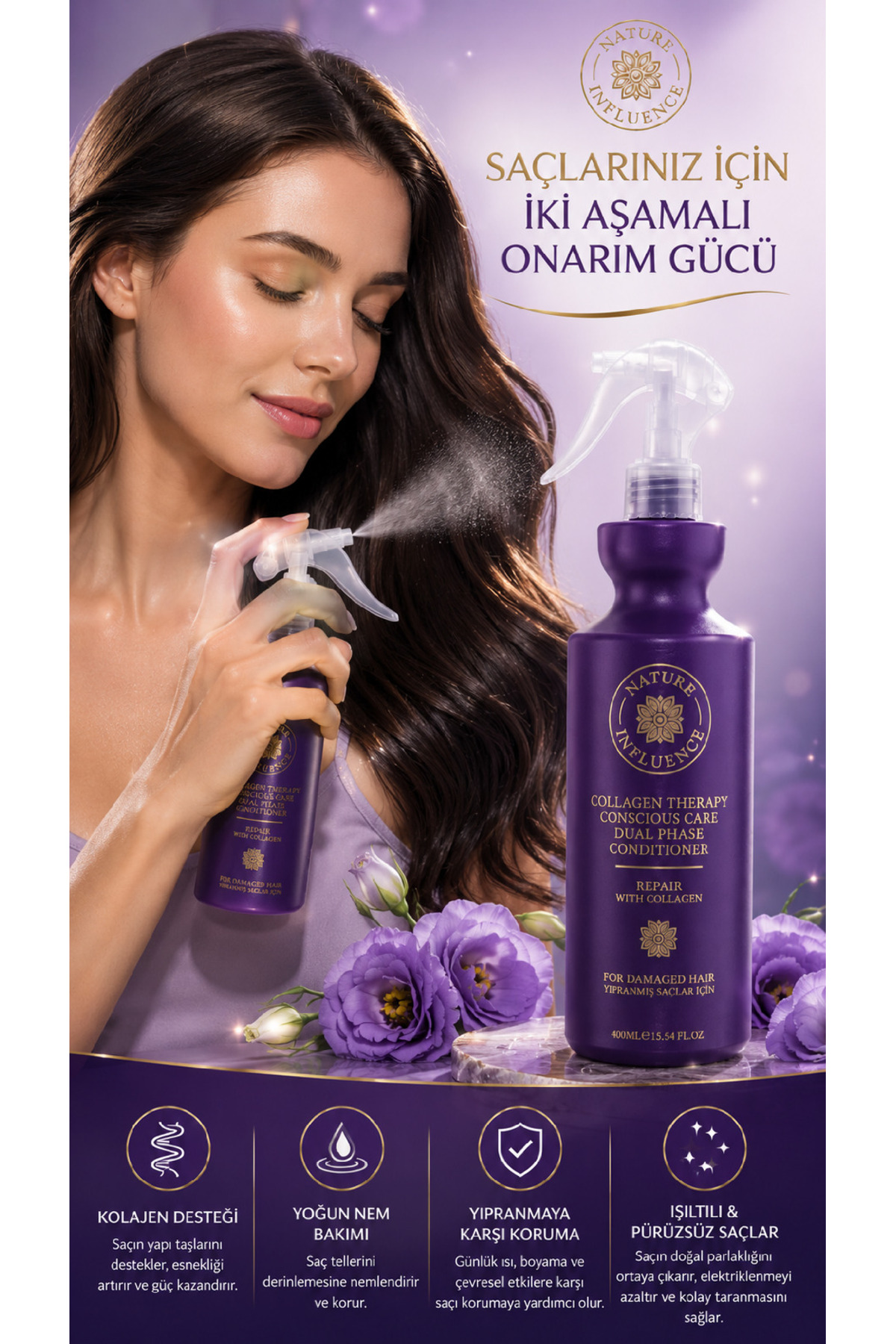 کرم مراقبت از مو ترمیم کننده کلاژن تراپی ۴۰۰ میلی لیتر — TYC06015621490C6AED5C0500 — تصویر 2 از 5