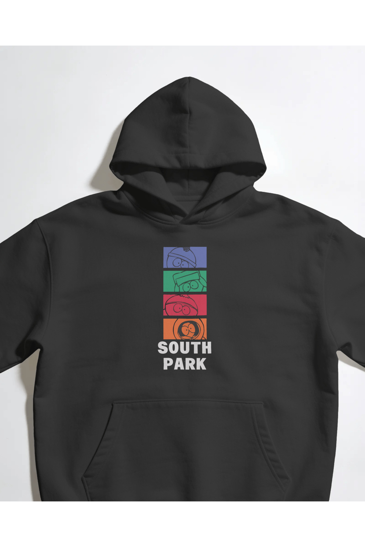 buzagi tasarım ürünleri South Park Unisex Black Hooded Sweatshirt