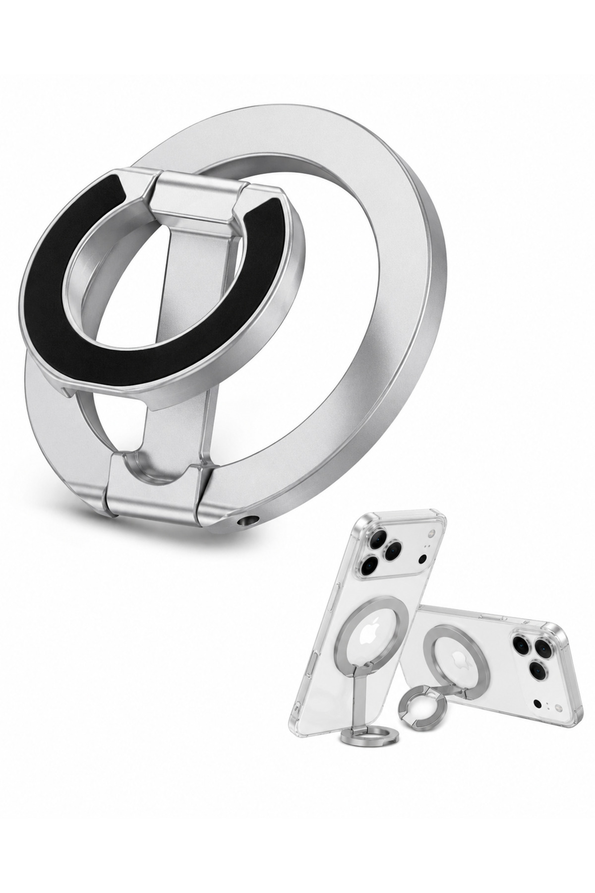 Magsafe Compatible Magnetic Phone Ring Stand 360° Rotating Finger Holder