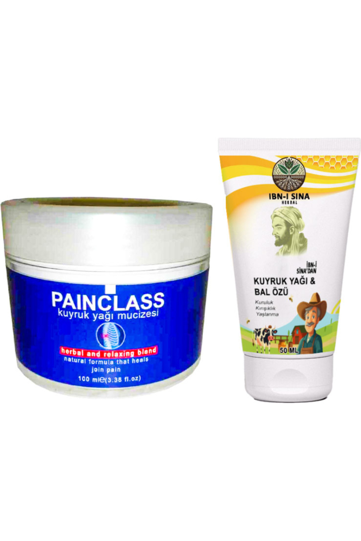Bezos Painclass A 100 ml Kremi + Ibn-I Sina Kuyruk Yağ & Bal Özü Çizgilere Krem — GU-EYF-21366-AGC01