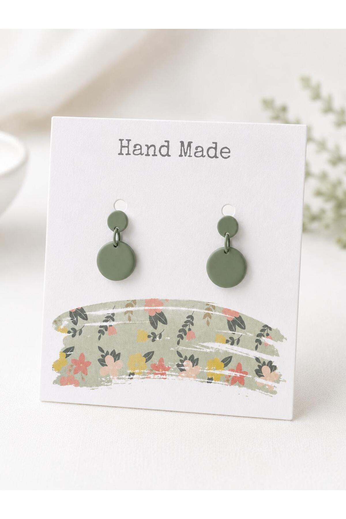 100 Pieces Soft Flower Patterned Square Earring Card 6.5x6.5 cm | Handmade Jewelry Card | 300 gr Jewelry Presentation Card