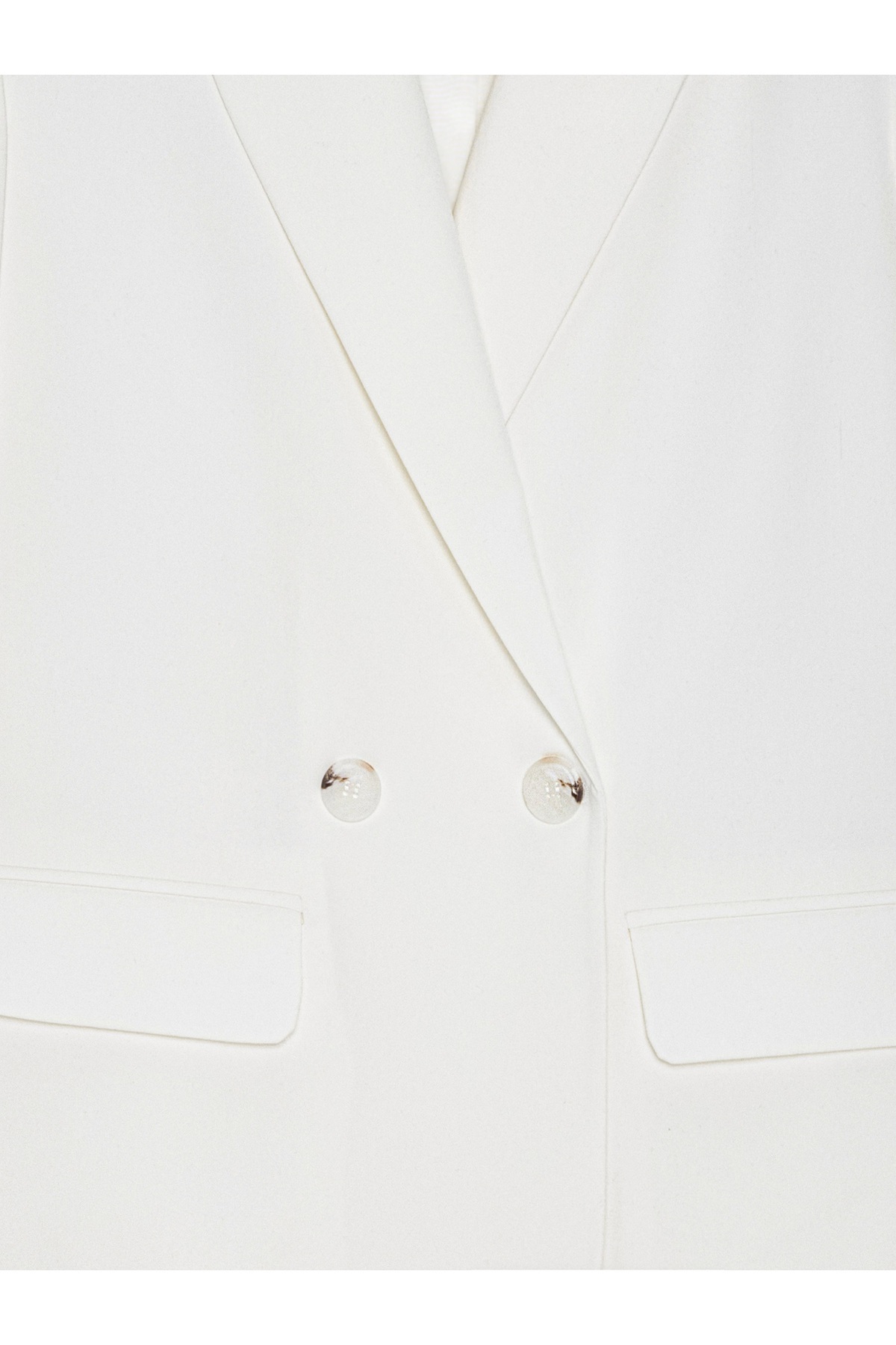 Dilvin 60812 Saten Blazer Ceket-Beyaz görsel 8
