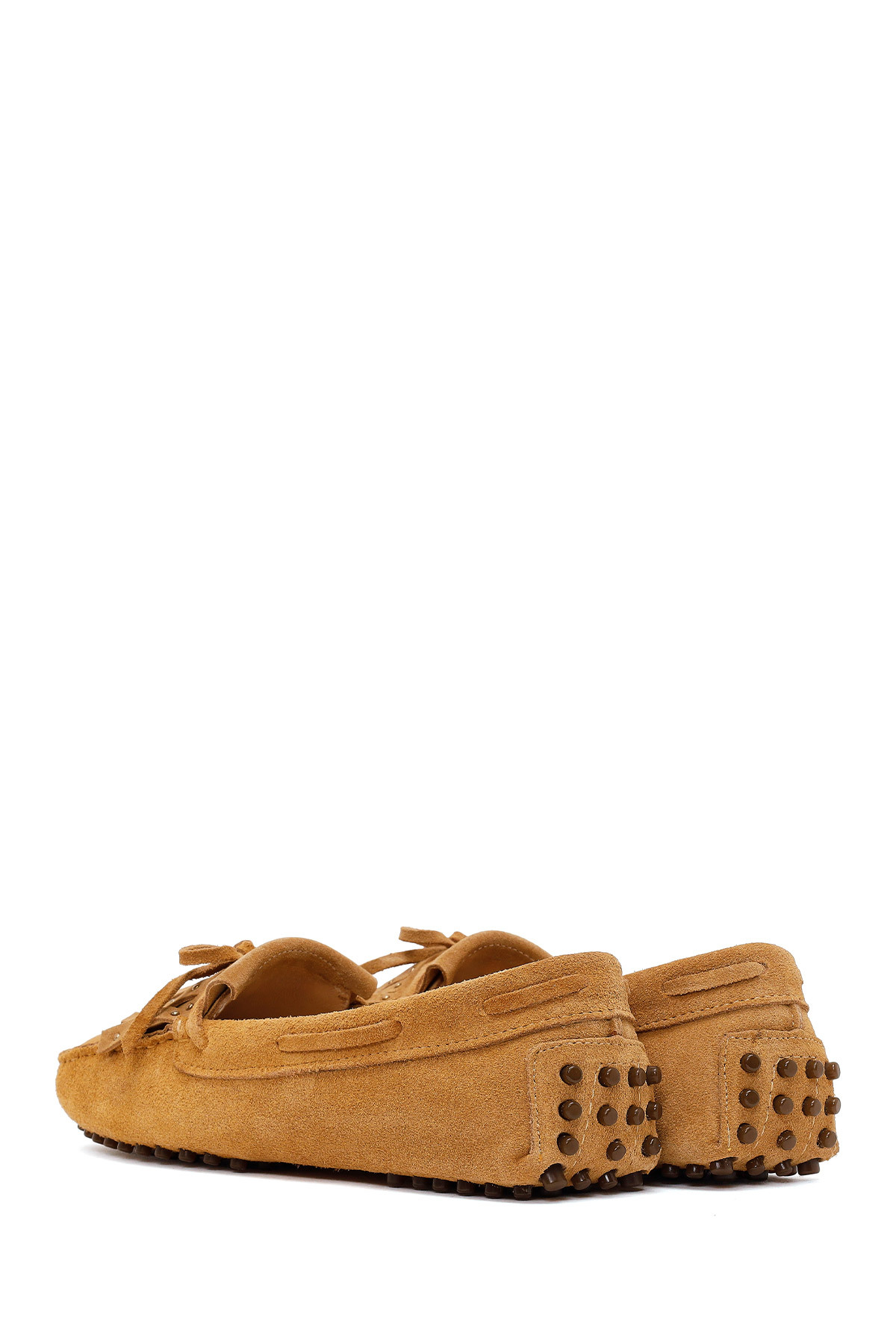 Derimod Kadın Camel Püsküllü Süet Deri Loafer 26PFD291010 görsel 6