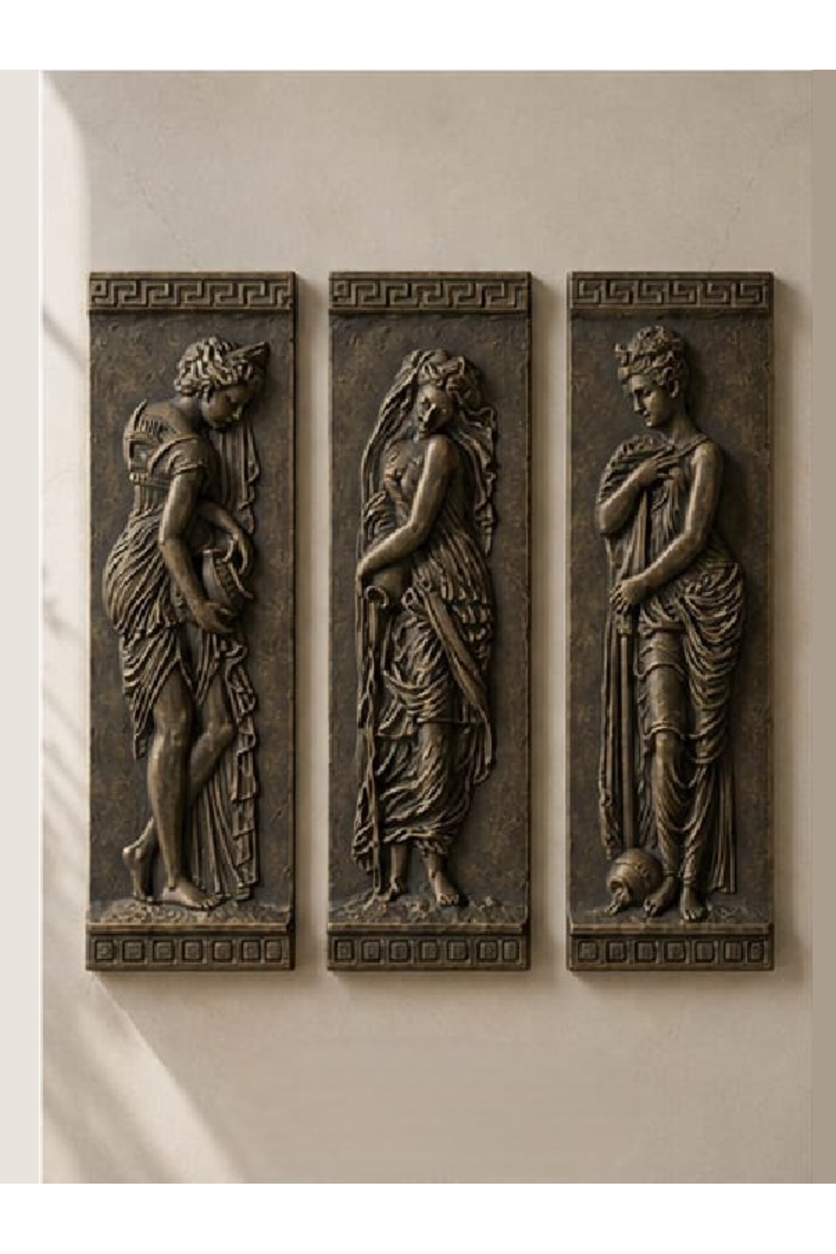 3-Piece Greek Women Wall Decor Set Wall Relief Decors