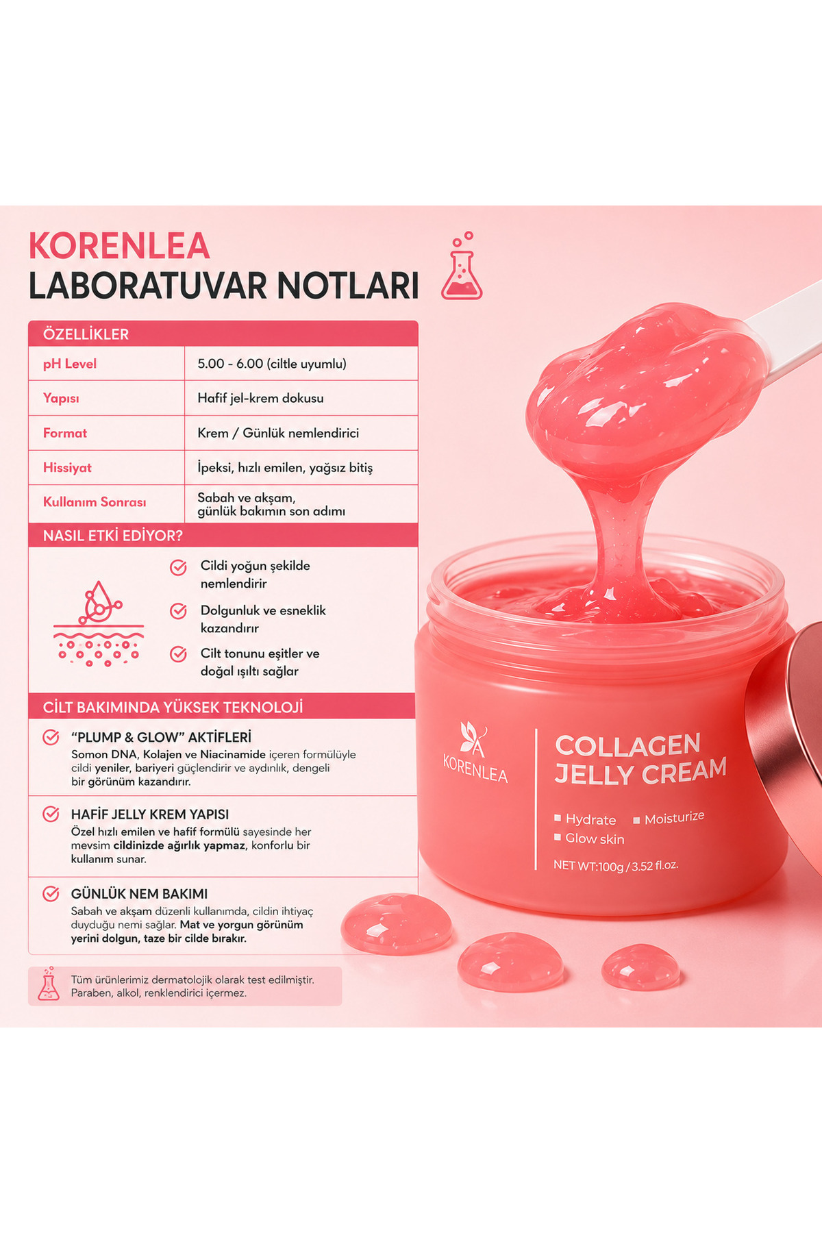 Korenlea™ Somon PDRN Collagen Jelly Cream — TYCCD92A07CC46D3CA358AB00 — تصویر 4 از 4