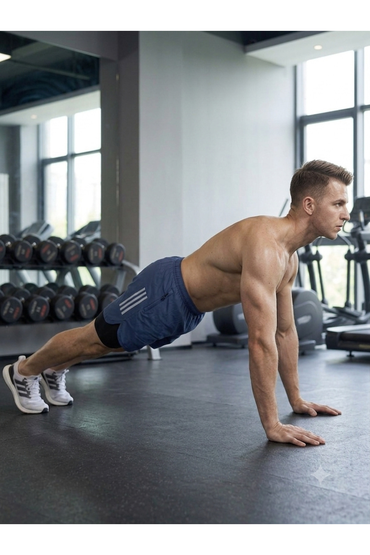 Demente Şort Kısa Taytlı 2'in 1 Gym, Fitness Hızlı Kuruma Ekstra İç File Astarlı Antrenman Outdoor görsel 3