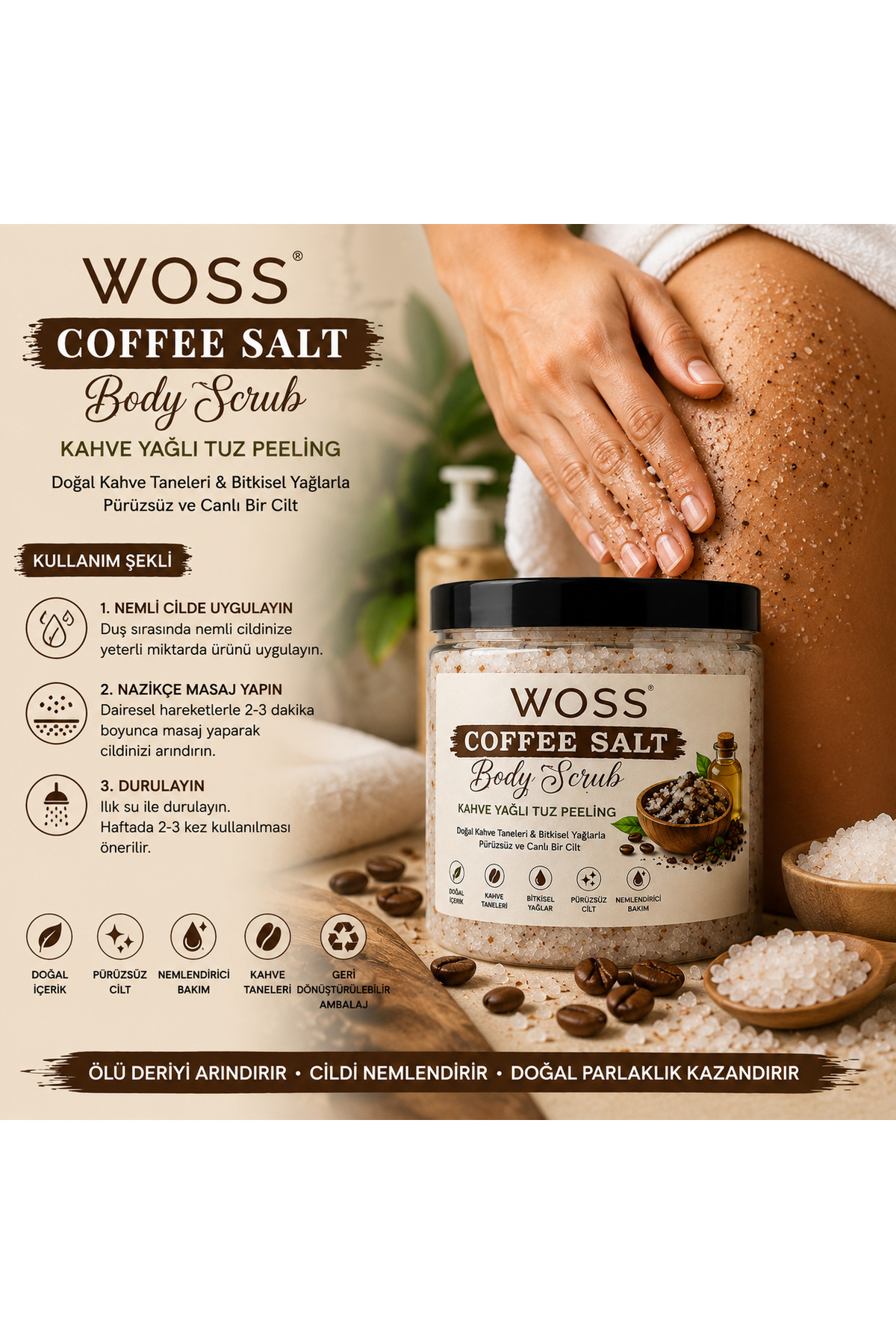 Coffee Salt Body Scrub 300 GR — CF300001 — تصویر 2 از 4