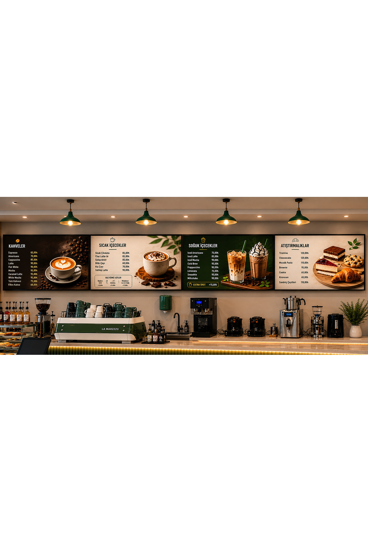 OEM Dijital Menüboard | Videowall 32” | 4x1