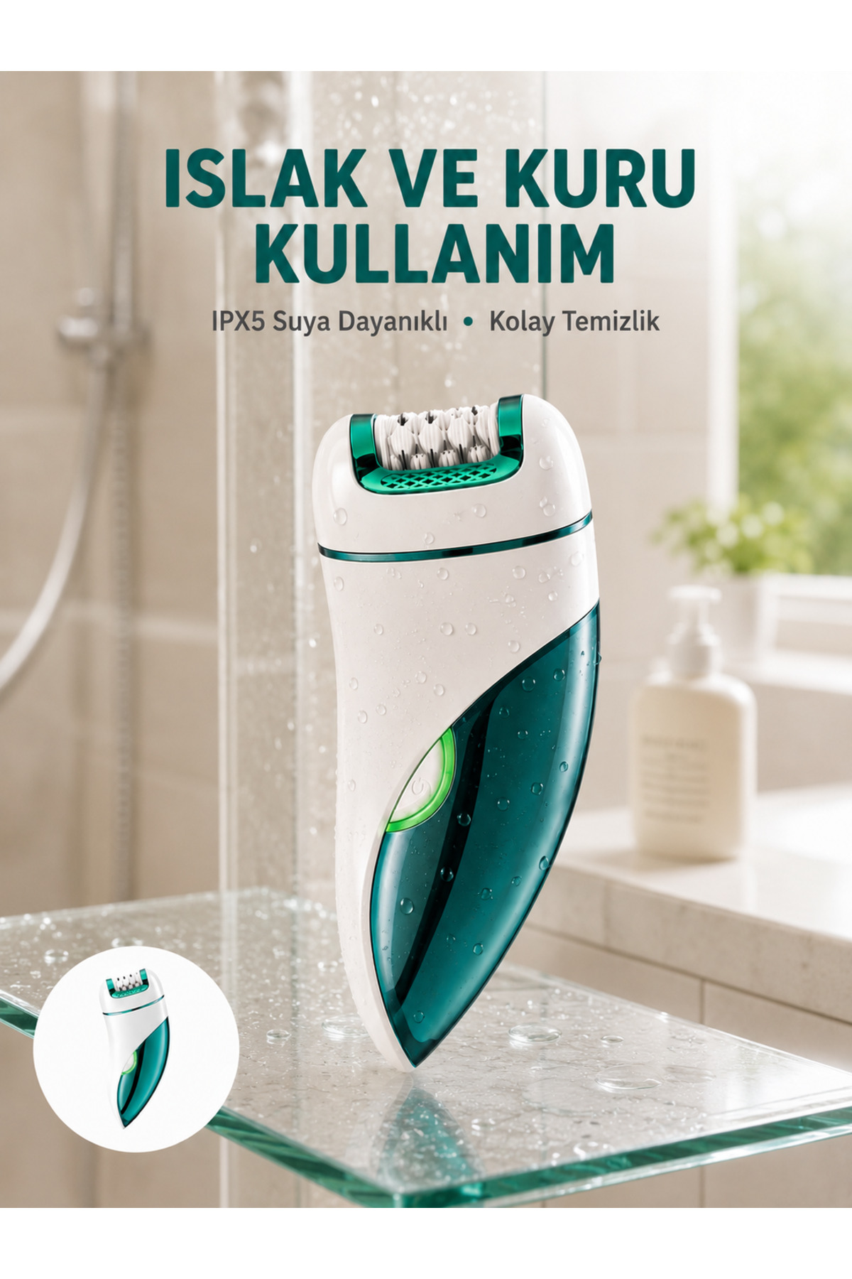 Teknoşık Profesyonel 3 in 1 Epilasyon LED Aydınlatmalı Suya Dayanıklı Şarjlı VGR Epilatör Yeni Nesi — UCZZZV371EPİLASYON-7