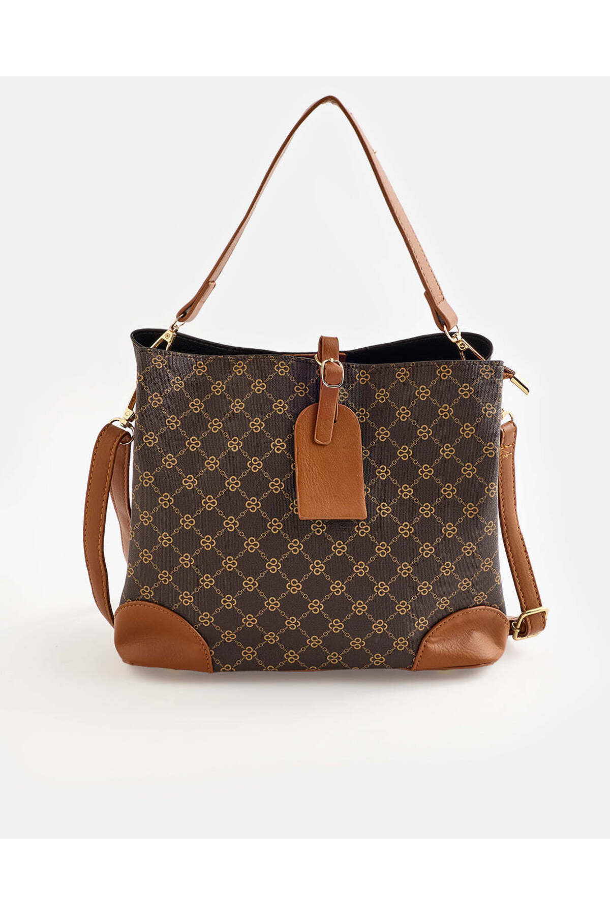 REDTAG Women Brown Embellished Day Bag