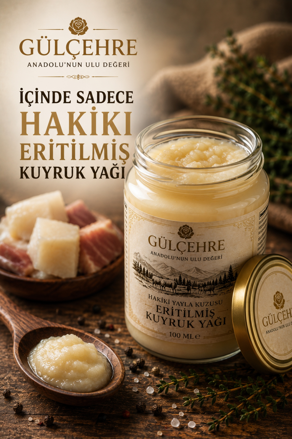 Anadolu'nun Ulu Değeri Hakiki Yayla Kuzusu Eritilmiş Saf Kuyruk Yağı | 100 ML — yrm651 — تصویر 6 از 6