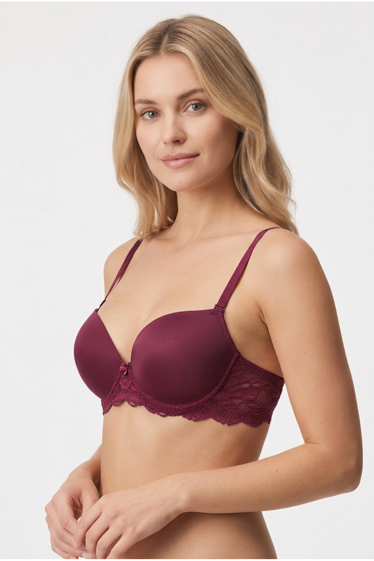 Pierre Cardin Kadın 6211 2'li Ekonomik Paket Push Up Destekli Sütyen - Çıkarılabilir Askılı, Micro Kumaş Kaplı, Dantel Detaylı görsel 4