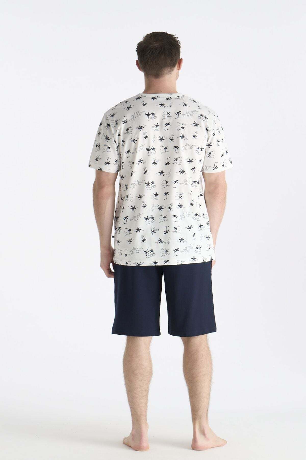 ست پیژامه و لباس خواب مردانه یقه پلو | یو اس پولو U.S. Polo Assn. 19053 TR - تصویر 2