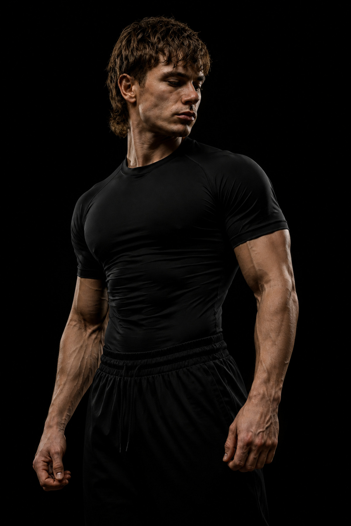 Raw Limits Basic Erkek Kısa Kollu Compression T-Shirt Dar Kesim Fitness Gym Antrenman Tişörtü görsel 3