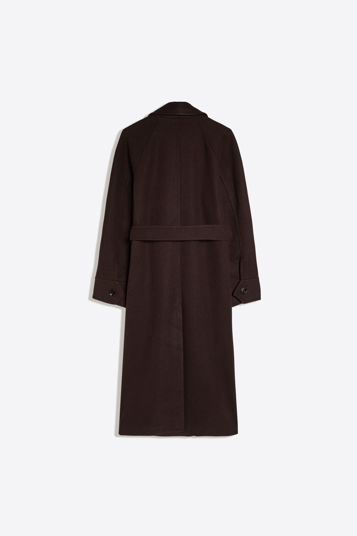 Bershka Soft touch kemerli uzun kaban görsel 6