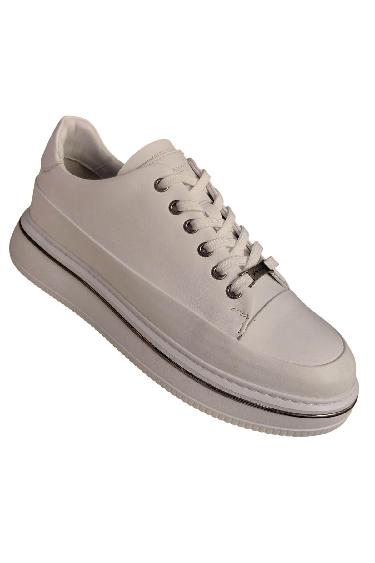 کفش کتانی مردانه چرم اصل اسمارت کژوال مدل Pc-102-30 پیر کاردین کفش کژوال Pierre Cardin
