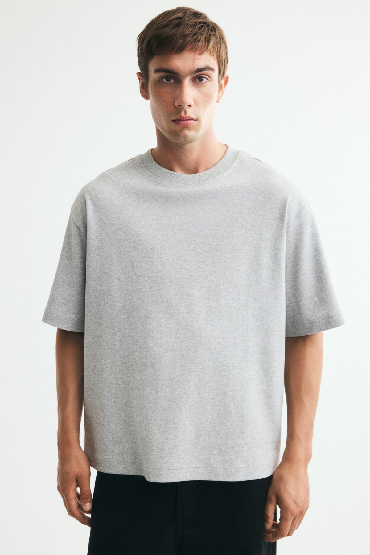 تی شرت اینترلاک مدل Relaxed Fit اچ اند ام تی شرت H&M