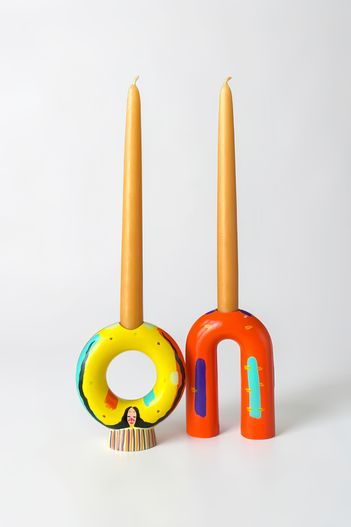 Decorative Candle Holder & Candlestick | The Arienel Girls | Multicolor | Handmade | Unique | Artistic