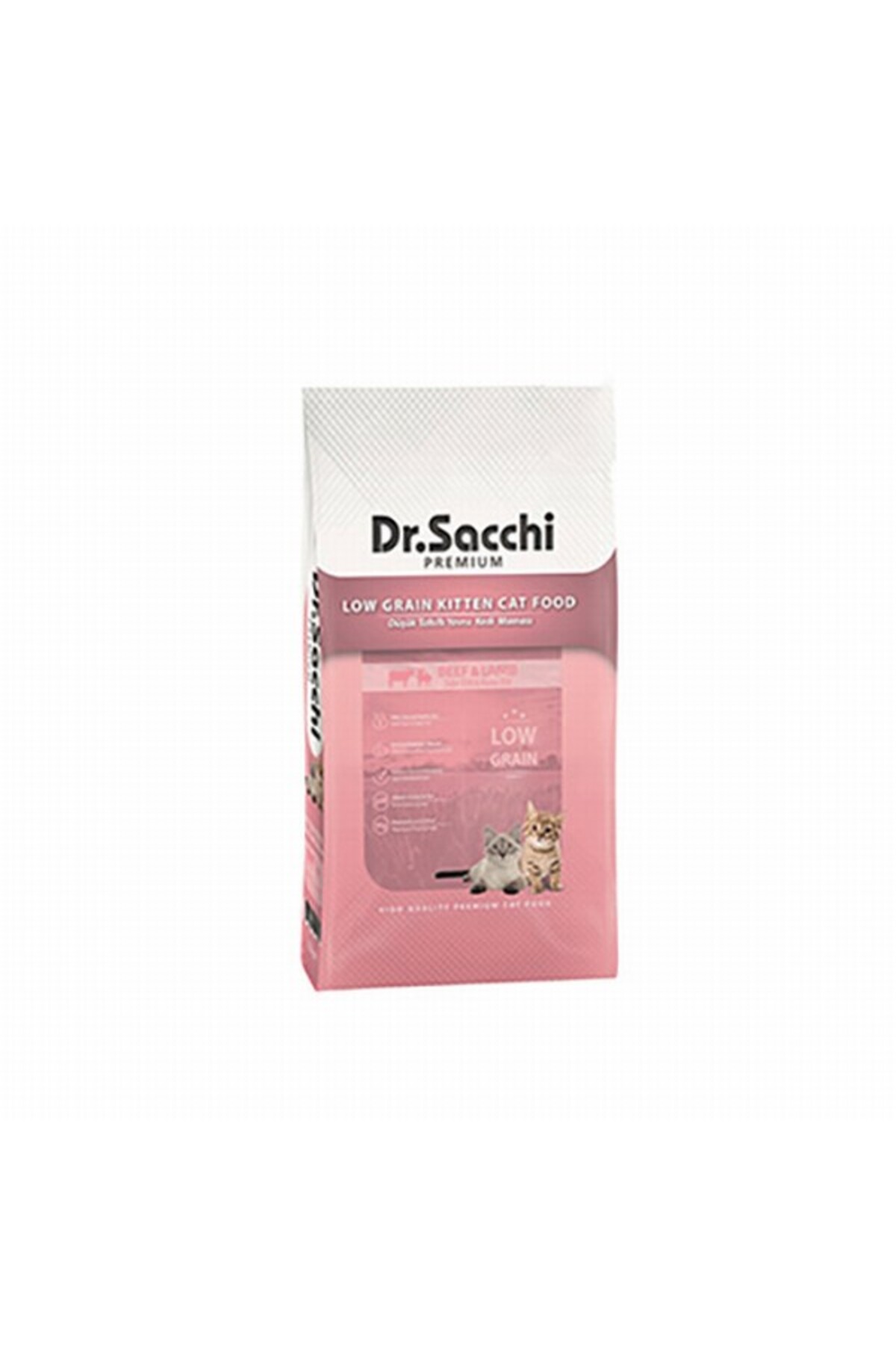 Dr. Sacchi Dr.Sacchi Premium Sığır Etli ve Kuzu Etli Düşük Tahıllı Yavru Kedi Maması 10 Kg