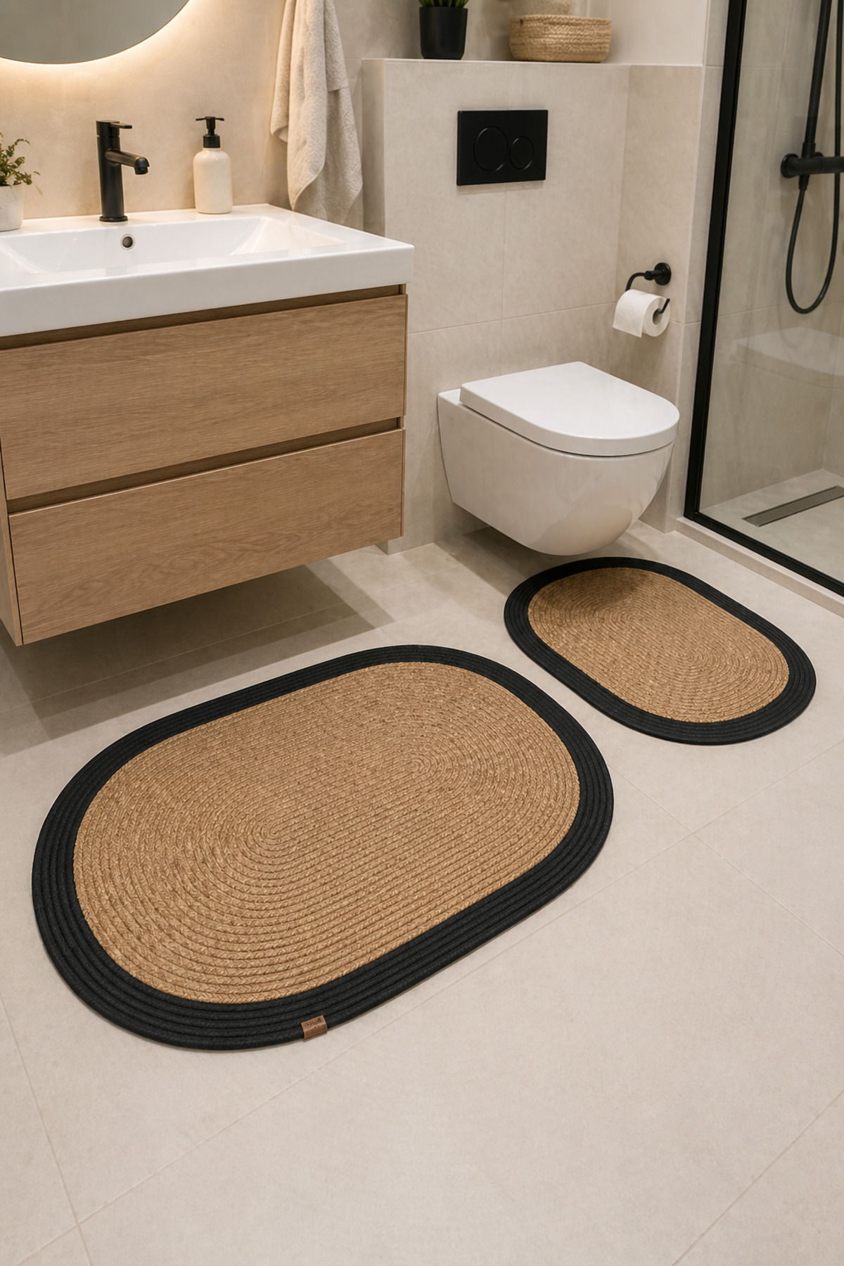 DOĞAL JÜT İP ÖRME BANYO PASPASI