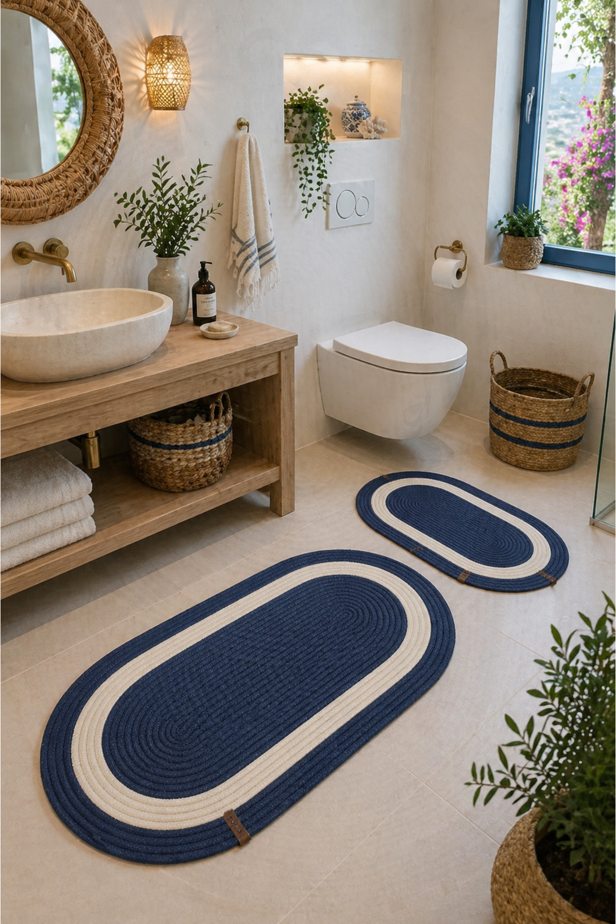 DOĞAL JÜT İP ÖRME BANYO PASPASI