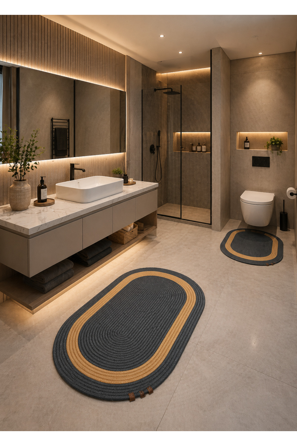 DOĞAL JÜT İP ÖRME BANYO PASPASI