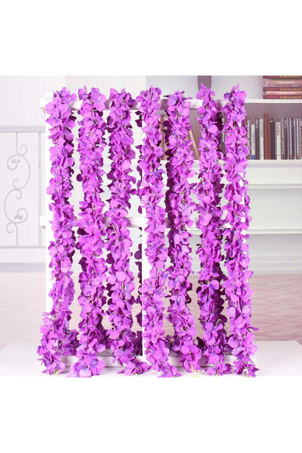 Artificial Flower Wrap Pendant Hydrangea Flower 100cm PURPLE