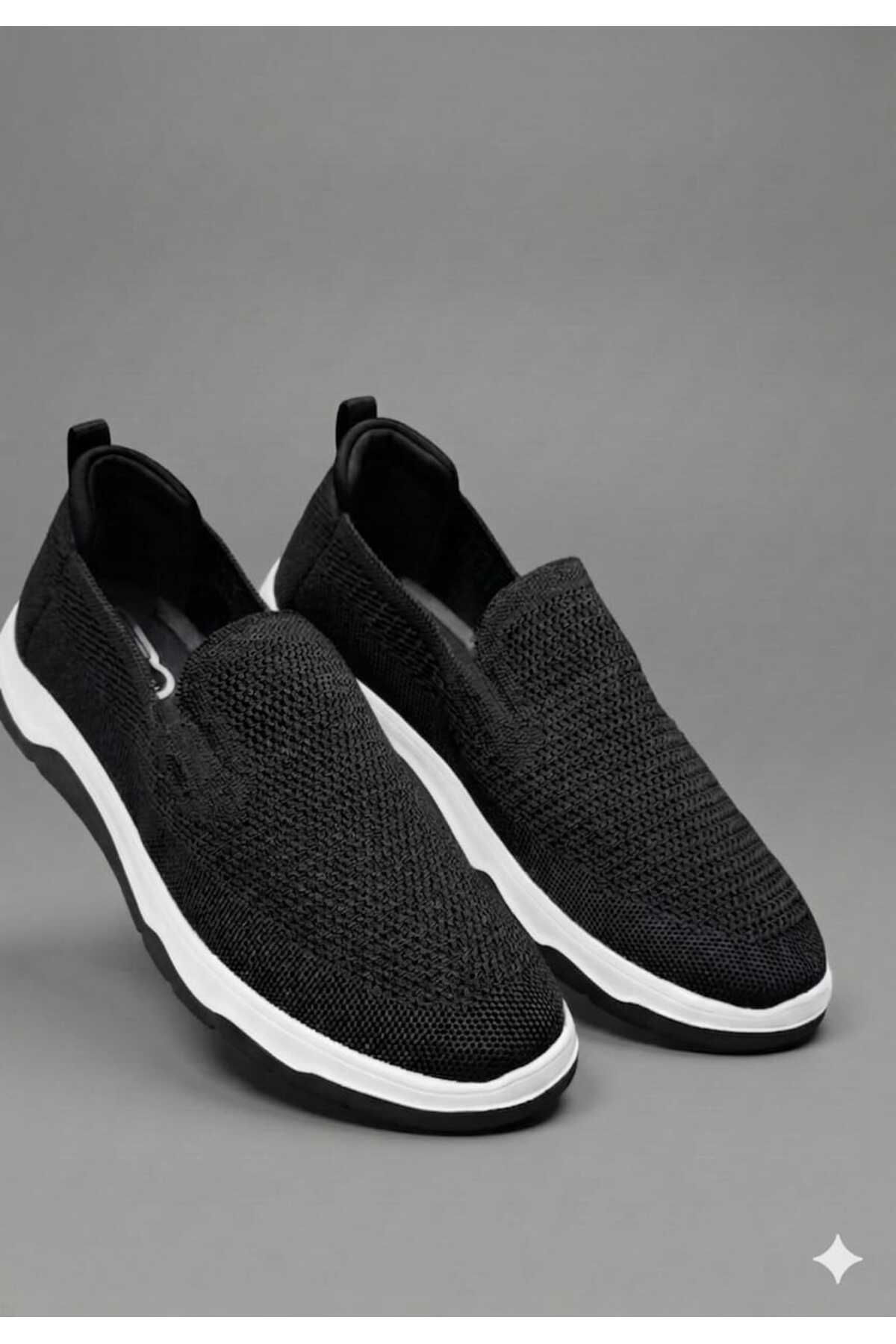 Men's Black and White Knitwear Aqua Summer Sneakers