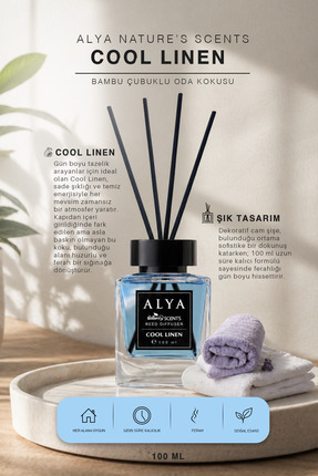 Alya Nature's Scents Cool Linen Bambu Çubuklu Oda Kokusu