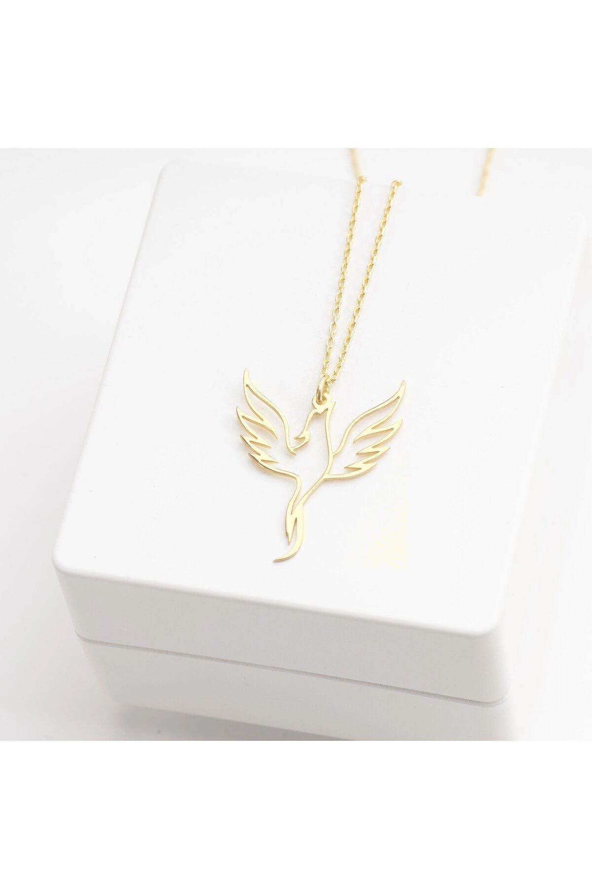 OneSilverGold 925 Ayar Gümüş Anka Kuşu Kolye Özel Tasarım görsel 5