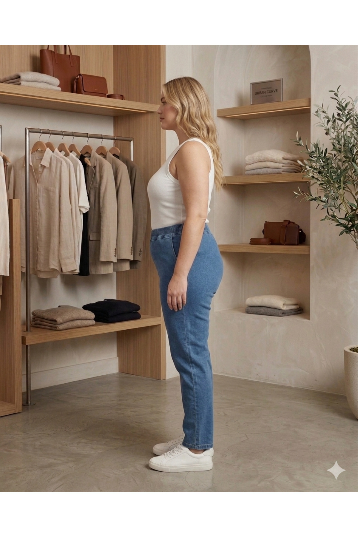 Butik BELİ LASTİKLİ YÜKSEK BEL BÜYÜK -KÜÇÜK BEDEN BORU PAÇA LİGRALI PANTOLON görsel 7