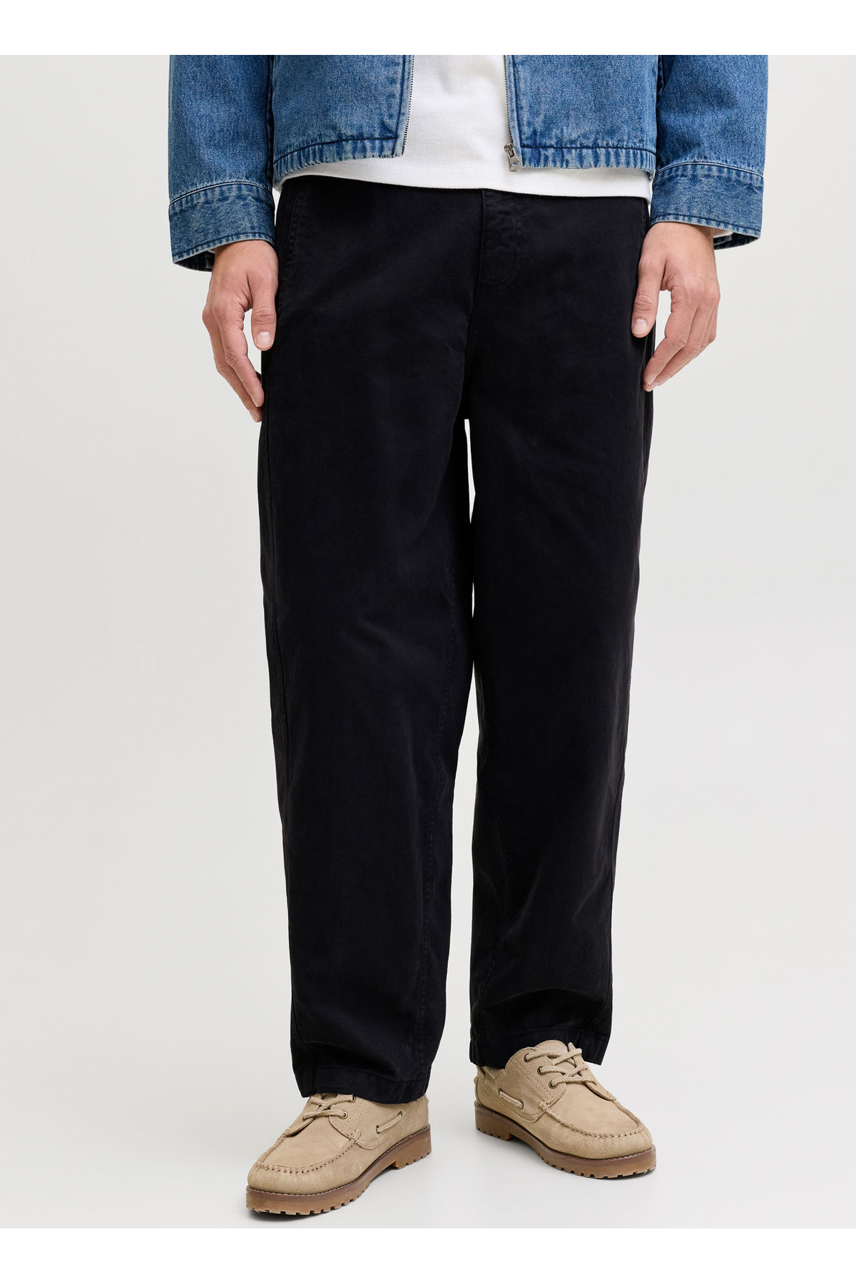 شلوار گشاد چینو مردانه مشکی کد ۱۲۲۹۲۲۰۶ JPSTEVAN JETT CHINO LN جک اند جونز شلوار Jack & Jones
