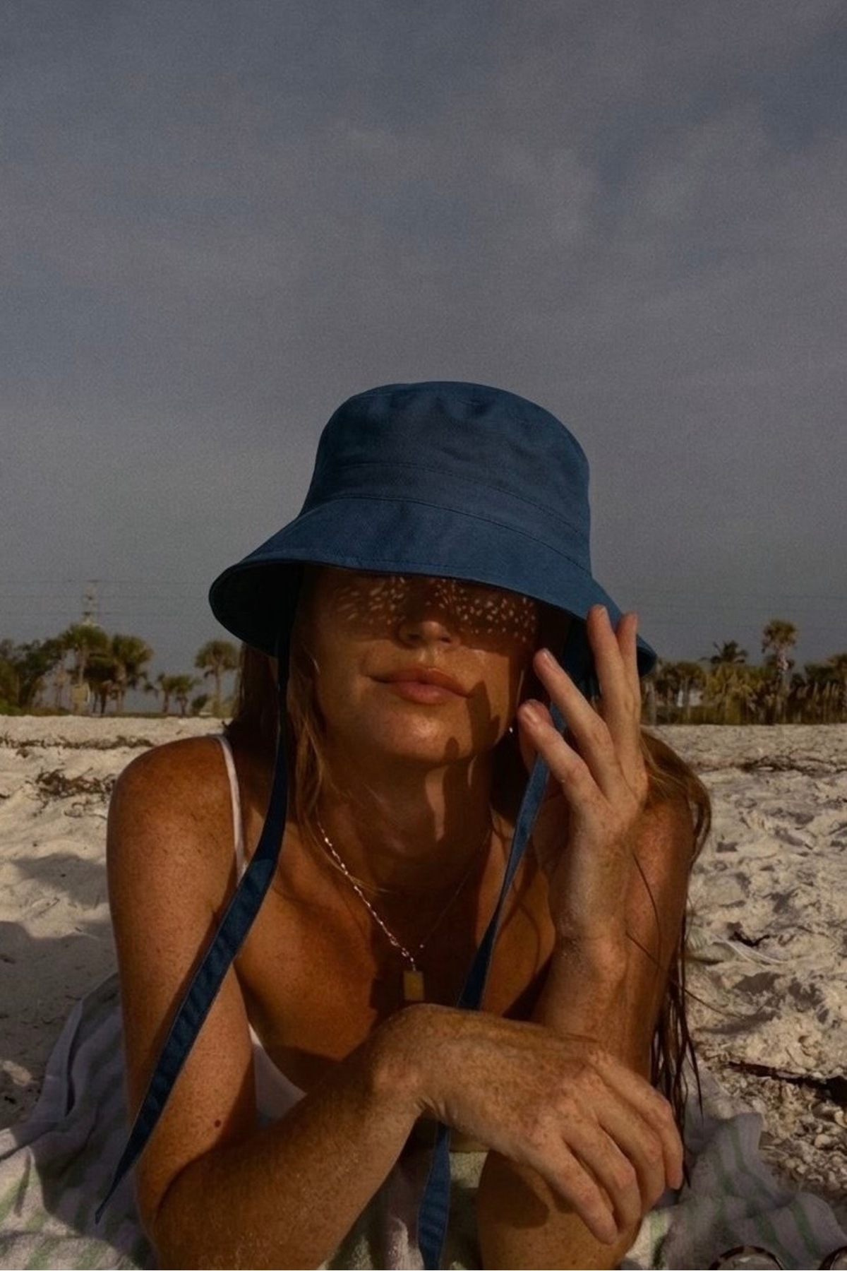 Women Visor Drawstring Bucket Hat