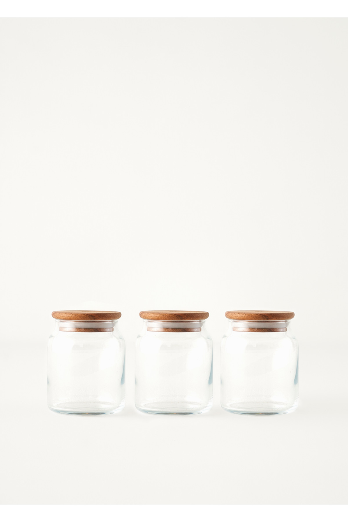 Joye 3-Piece Jar Set with Wooden Lid (290 cc)