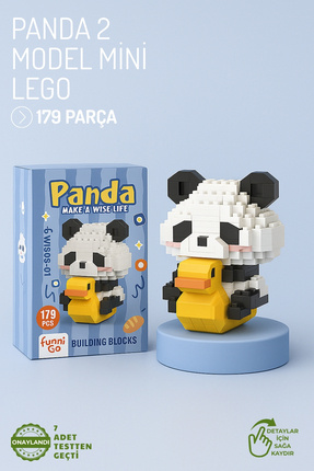 Nandy Home Panda 2 Model Karakter Figürü 3D Yapı Oyuncakları