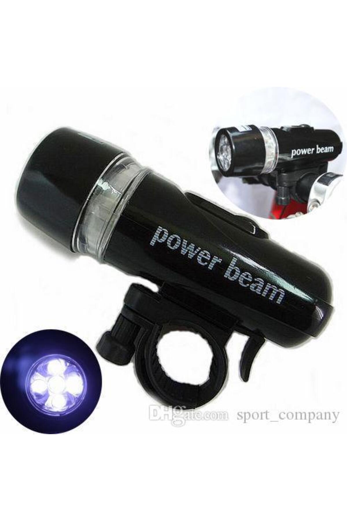 Led Bicycle Lamp Flashlight Front Headlight Lighting ( Battery Included) Black-black