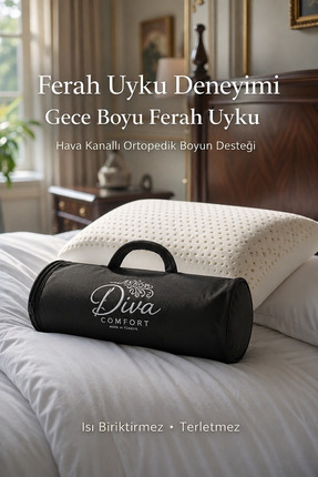 Diva Comfort %100 Visco Air Ortopedik Boyun Destekli Yastık 40x60 cm