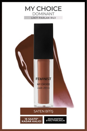 Feminist Cosmetics Kremsi Dokulu, Kadife Bitişli - Mocha - Parlak Yoğun Pigme...