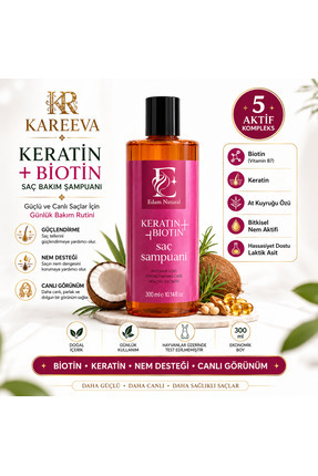 EDAM NATURAL Keratin&Biotin Saç Dökülme Karşıtı Sağlıklı Uzamaya Yardımcı Ona...