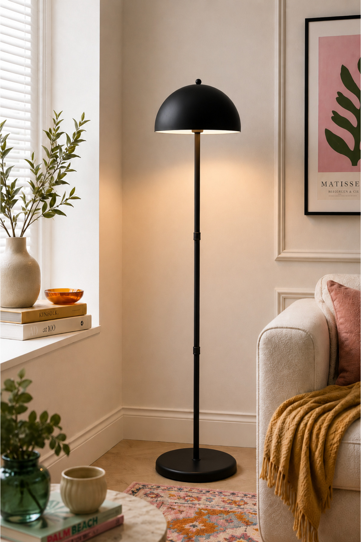 Vienna Model Black Metal Bohemian Floor Lamp 145 cm Living Room Bedroom Corner Lighting