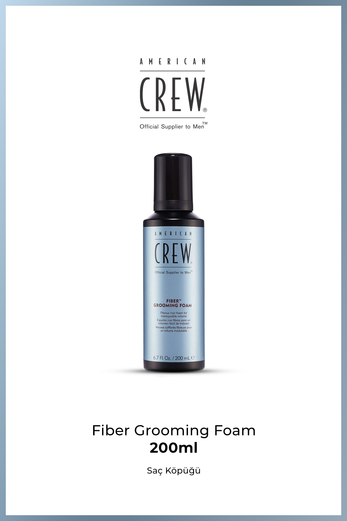 American Crew Fiber Grooming Foam 200 ml – Erkek Saç Şekillendirici Köpük Orta Tutuş Hacim Veren — 1064