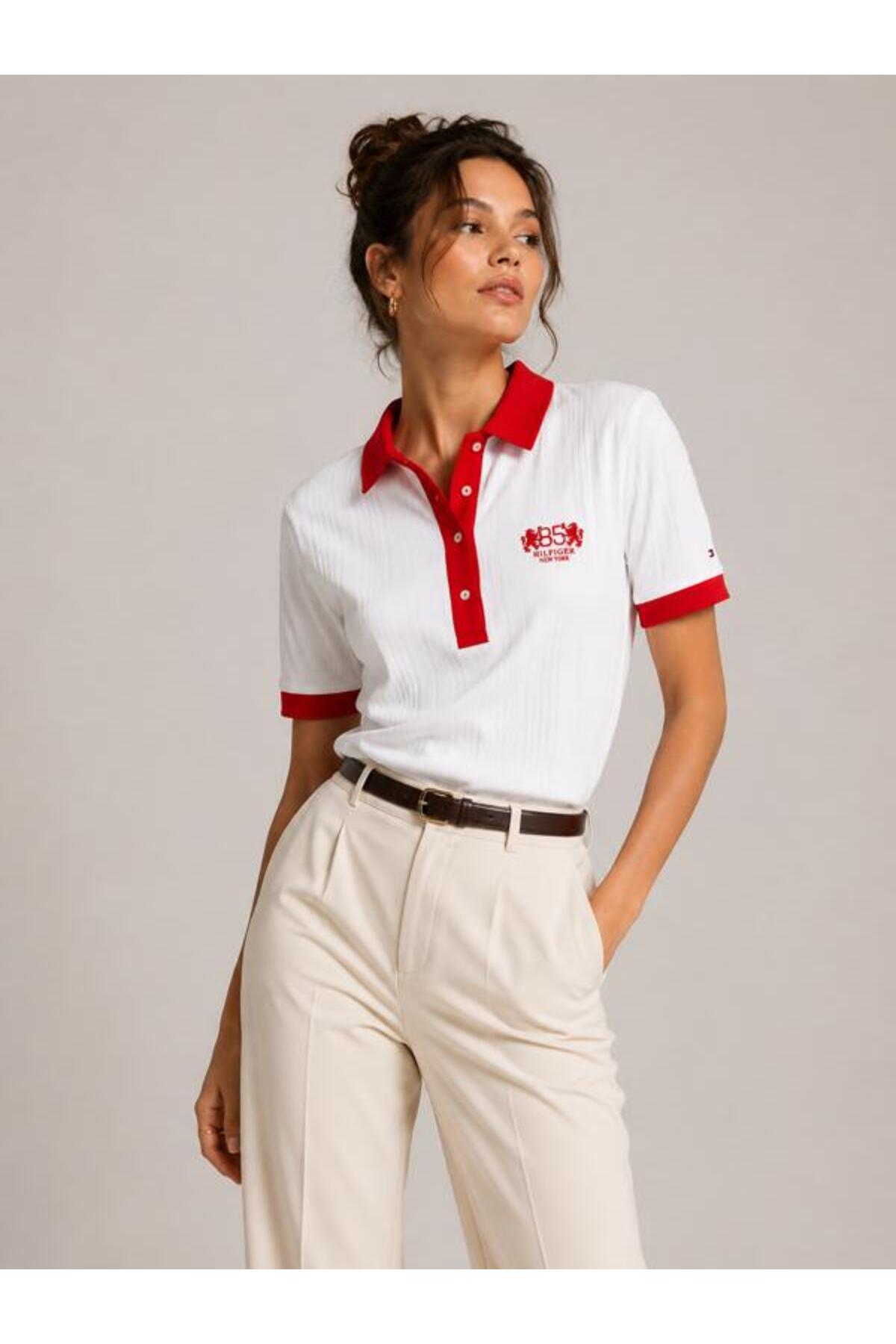 پولوشرت زنانه یقه پلو | تامی هیلفیگر Tommy Hilfiger TYBWW0WW40604-07100413108 TR - تصویر 3
