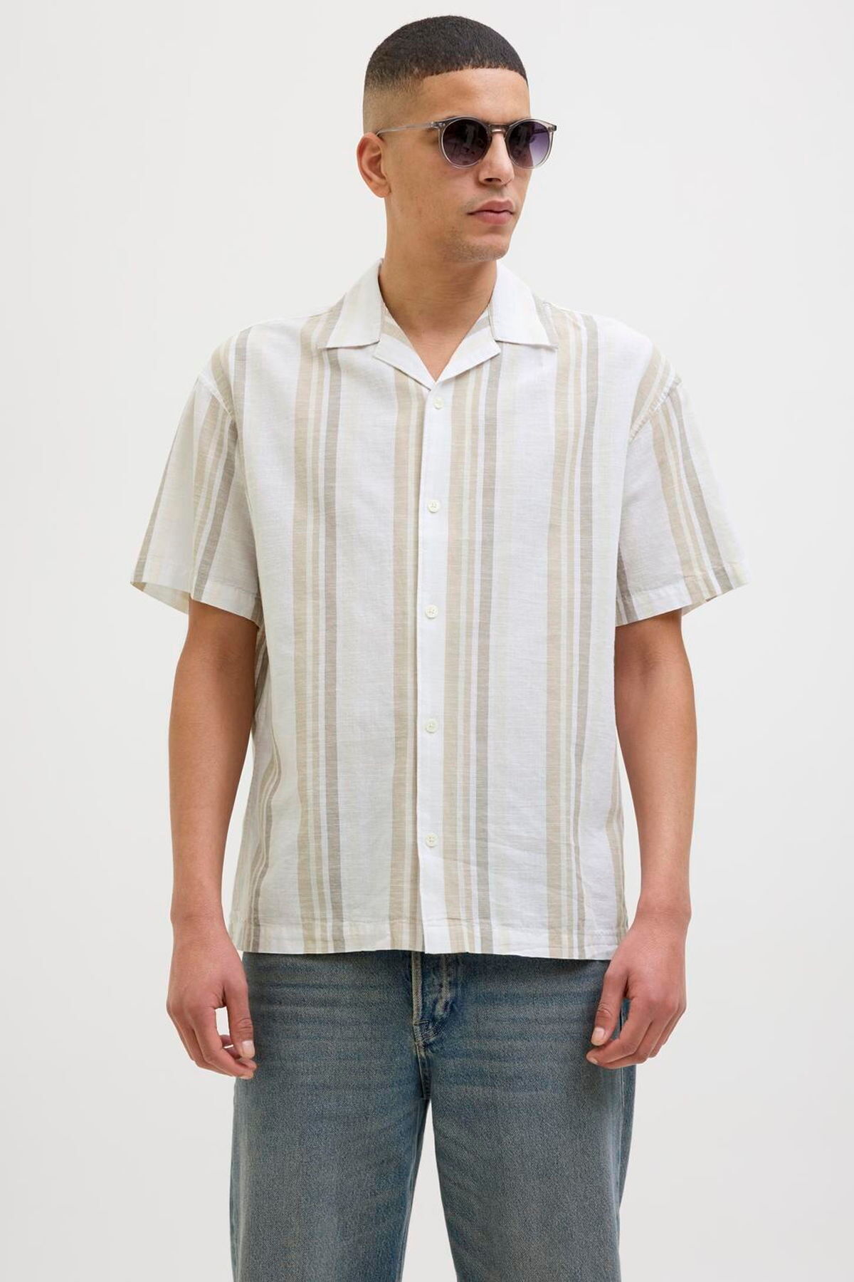 پیراهن مردانه طرح کتان ترکیبی - تابستانی جک اند جونز پیراهن Jack & Jones