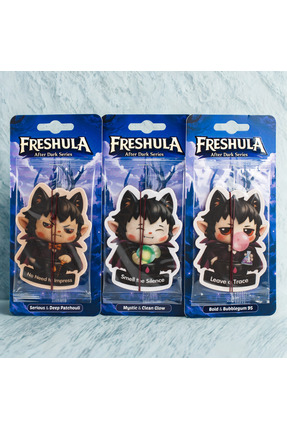 freshula After Dark Serisi Premium Askılı Araç Kokusu 3'lü Set (Serious, Myst...