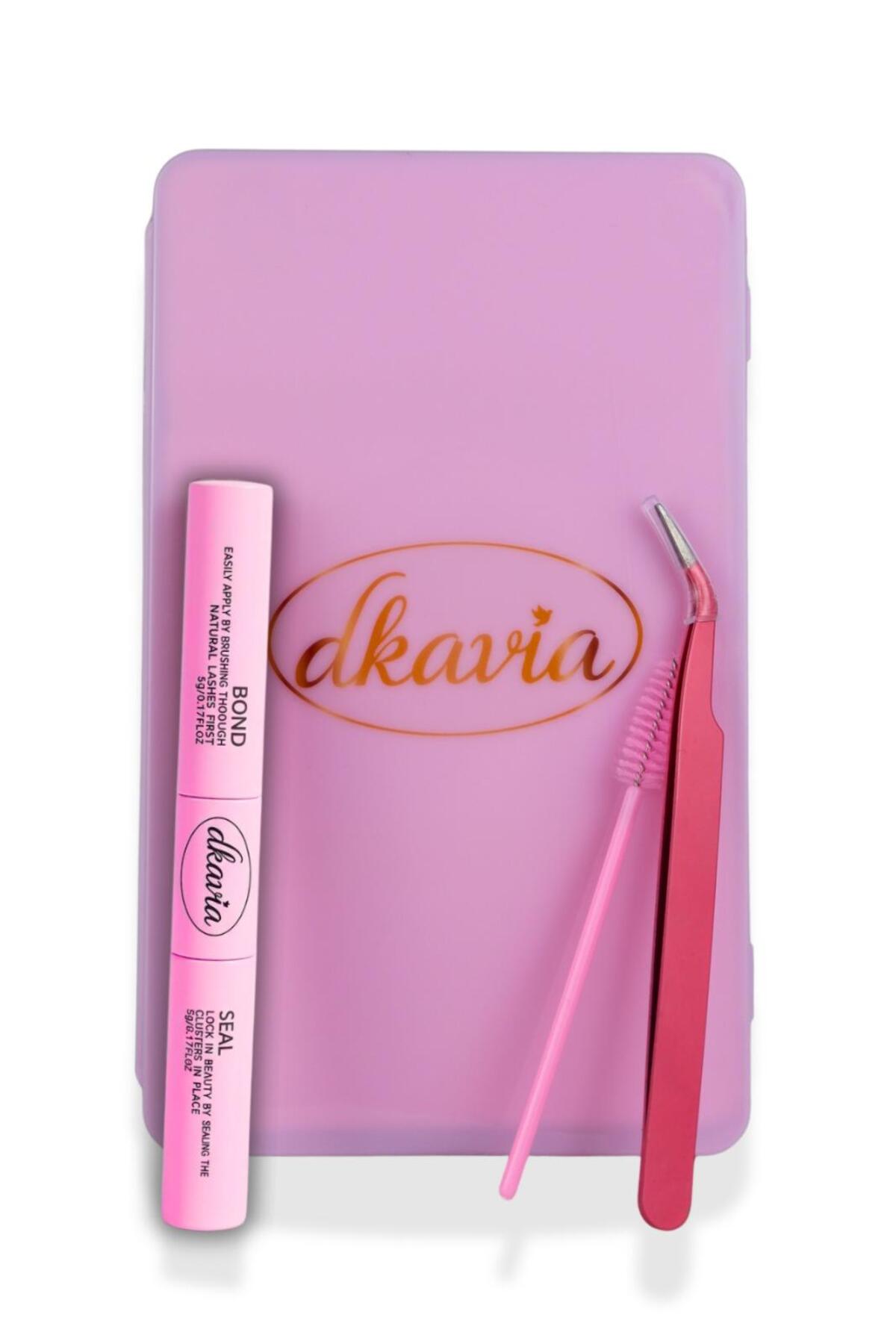 Takma Kirpik Seti 800 Demet Kirpik,Yapıştırıcı, Sabitleyici, Cımbız ve Fırçasıyla ( 30-40-60-80D ) — DK2601 — تصویر 5 از 6